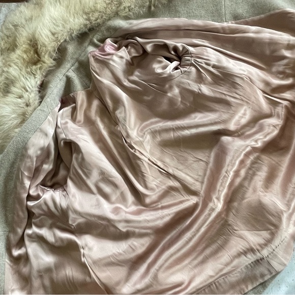 Vintage 1950’s Wool Gray Coat With Oversized Fur Collar - Picture 7 of 11